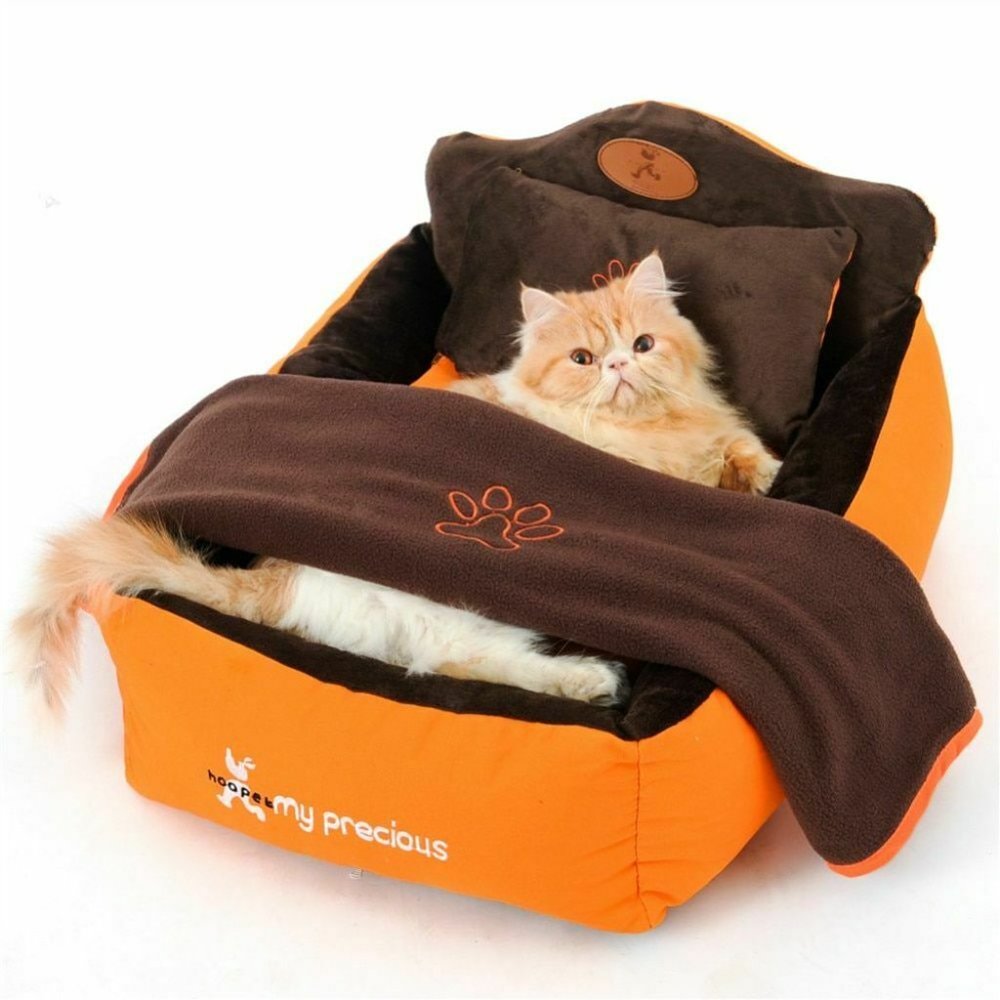 Washable Bed w Free Pillow & Blanket for Pet Dog - Picture 3 of 12
